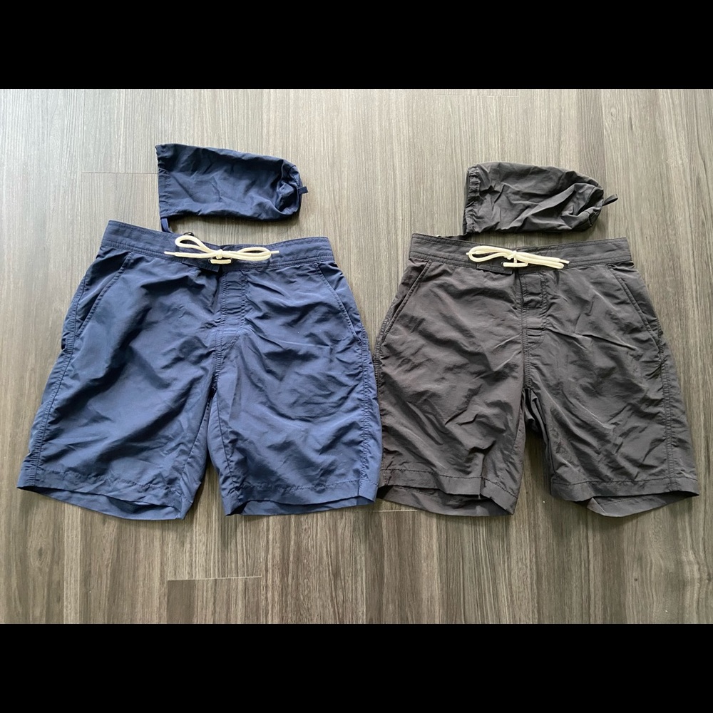 Uniqlo swim trunks (black and blue)